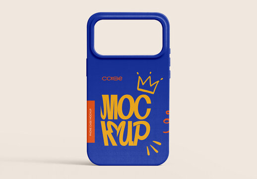 Case Mockup Template &ndash; Modern Phone Cover Design, Realistic Plastic Case