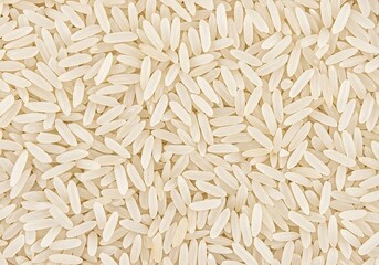 Close up abstract texture of uncooked white rice grains