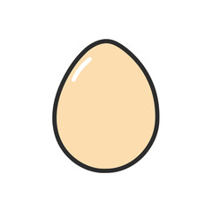 Chicken Egg — illustrative vector (vector-ready)