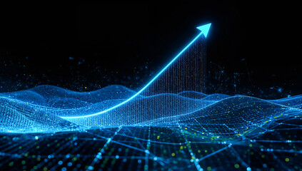 Arrow growth chart graph diagram data success finance business abstract