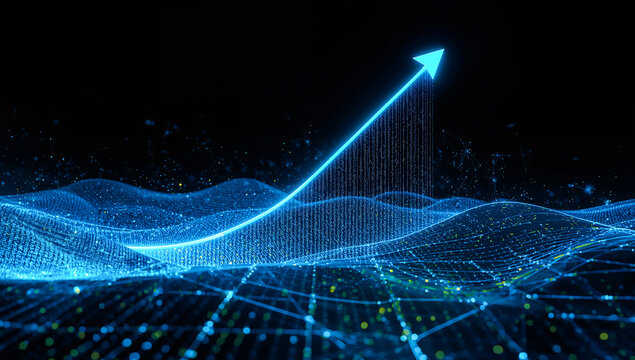 Arrow growth chart graph diagram data success finance business abstract