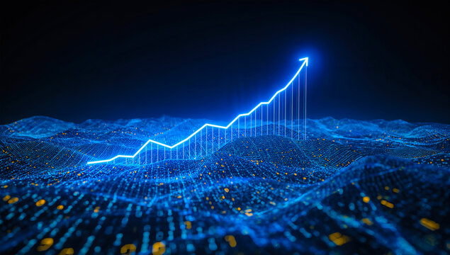 Growth chart business finance stock market investment data technology