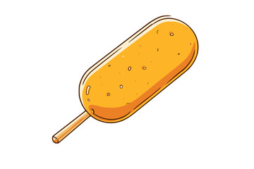 Corn Dog — illustrative vector (vector-ready)
