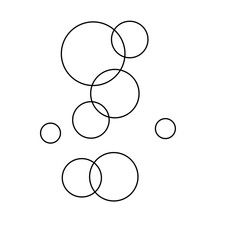 Overlaping circle bubble ring