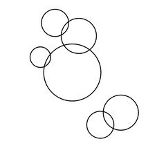 Overlaping circle bubble ring