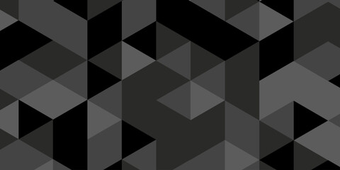Obraz premium Abstract geometric wall tile and metal cube background triangle wallpaper. Seamless geometric pattern low polygon backdrop background. Gray diamond overlap polygonal background. 