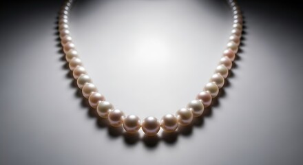 Obraz premium Elegant Pearl Necklace - A Timeless Symbol of Sophistication and Beauty.