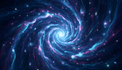 Obraz premium Cosmic Spiral Galaxy | Nebula Vortex & Starlight Energy | Astrophysics Art & Sci-Fi Universe
