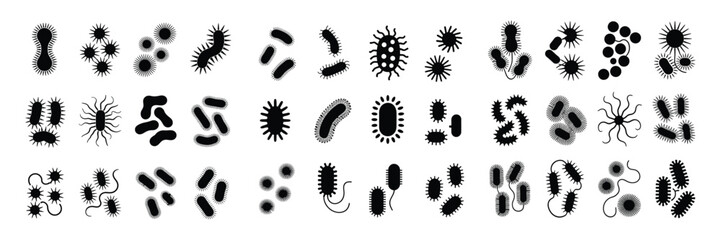 Diverse bacteria collection isolated representing microbiology research