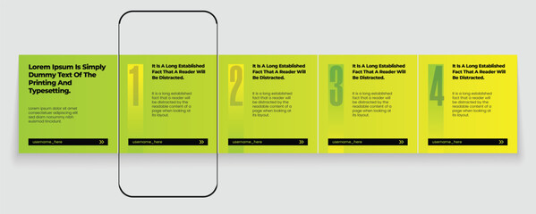 Set of LinkedIn carousel post, social media Instagram carousel post, modern and editable business carousel template design