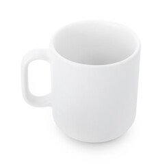 empty mug isolated on white background.