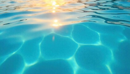 Crystal clear water ripples intricate patterns of light and motion in pure water, symbolizing clarity and calm. Extreme close up of crystal clear water with intricate, mesmerizing ripple patterns and