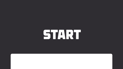 Minimal START Text on Dark Background for User Interface or Game Screen Design
