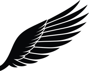 Bird Wing Silhouette Vector Illustration