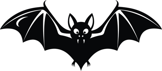 Bat Flying Silhouette Vector Illustration