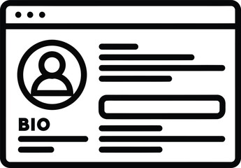 Online Bio Profile Page Vector Illustration