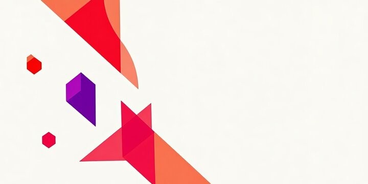 Abstract geometric shapes forming a dynamic vector pattern on textured paper,  design,   grid