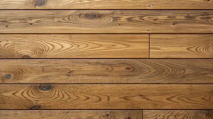 Close up of a wooden wall with horizontal planks and visible wood grain and knots pattern texture created with generated ai - Powered by Adobe