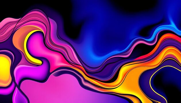 Fluid single-stroke line art depicting abstract shapes and forms, visual, art - Powered by Adobe