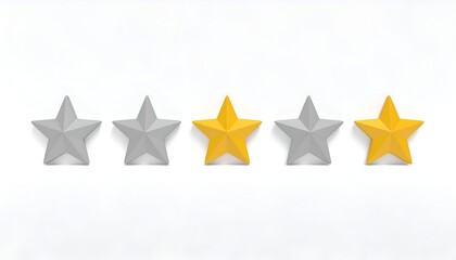 Customer feedback rating with three out of five stars.