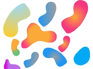 Colorful  gradient Abstract Blobs modern,playful,fluid design for creative branding or digital art