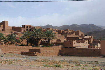 View to Ouarzazate old city aka kasbah and Crane nest, Morocco
