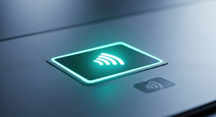 Modern contactless payment technology glowing with fast and secure wireless transaction symbol