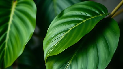 philodendron. Lush tropical Monstera leaves in natural light, showcasing vibrant green hues and intricate patterns. gardening catalogs, home-decor guides, designed for home decor and floral branding.