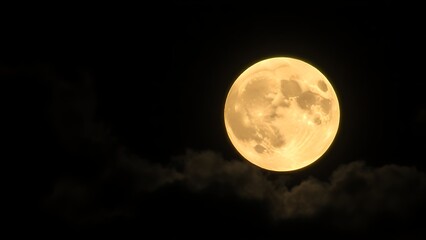 telephoto. A super moon illuminates the night sky, revealing detailed lunar features against dark clouds. travel magazines, destination branding, designed for outdoor magazines and nature guides.