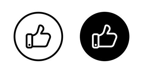 Like button. Satifaction and enjoyment symbol