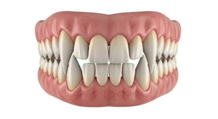 Obraz premium Isolated medical tools for professional dental care and oral hygiene