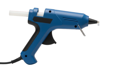Glue gun tool against the transparent background