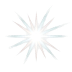 Watercolor starburst isolated on transparent background for design element
