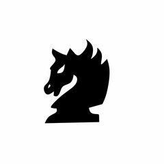 black knight chess piece vector image