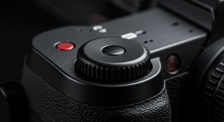 Camera dial closeup detailed view of mechanical components