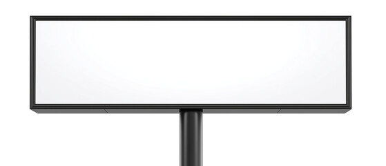 Fototapeta premium Sleek modern computer monitor with thin black frame and cylindrical stand on transparent background