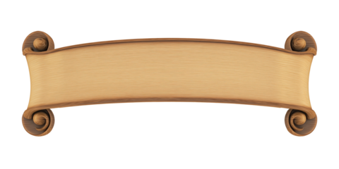 Vintage-style banner with antique parchment texture on transparent background