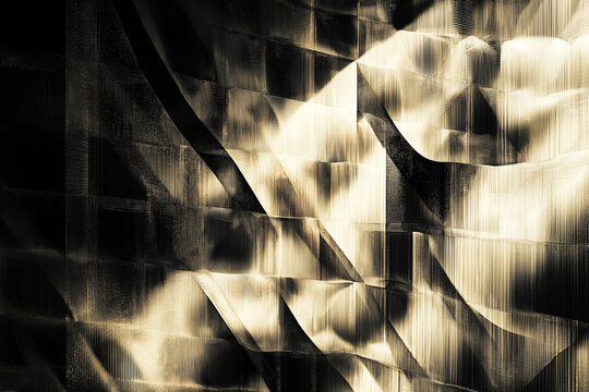Abstract geometric pattern formed by light and shadow, representing complex algorithms