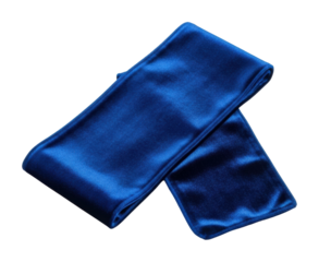 Elegant blue silk scarf fashion accessory isolated on transparent background