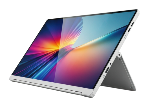 Innovative device showcase technology expo product display isolated on transparent background