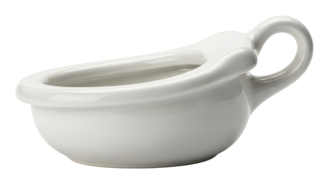 Ceramic dish for serving kitchen tableware modern side view isolated on transparent background