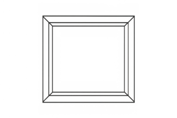 Realistic shadow frame or border overlaying a transparent background, casting a natural effect