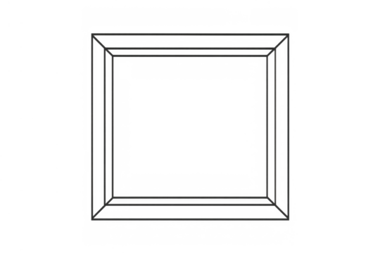 Realistic shadow frame or border overlaying a transparent background, casting a natural effect