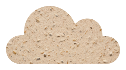 Creative cloud design concept graphic abstract isolated on transparent background