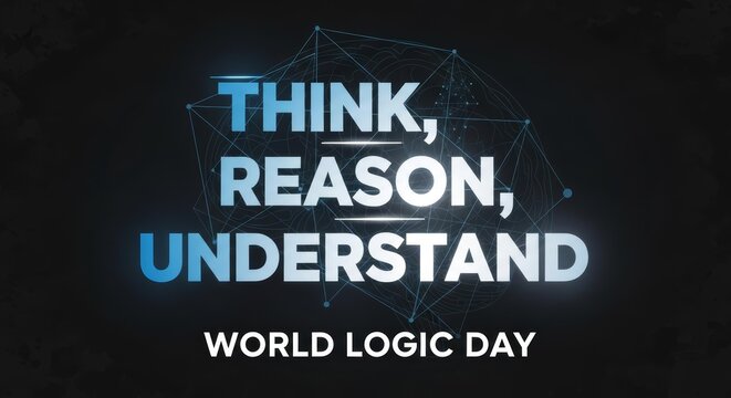 World Logic Day Think Reason Understand Text Graphic.