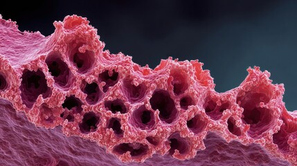 Abstract cellular structure detailed rendering of organic form