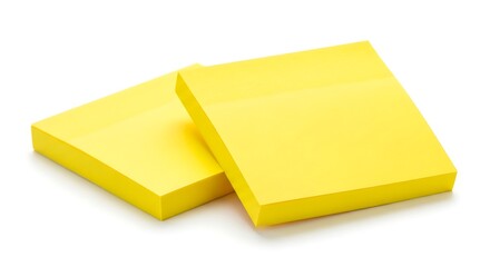 Illustration of stack of yellow sticky notes isolated on white background for reminders