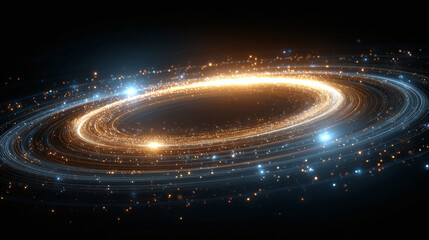 Obraz premium An abstract cosmic galaxy with vibrant lights