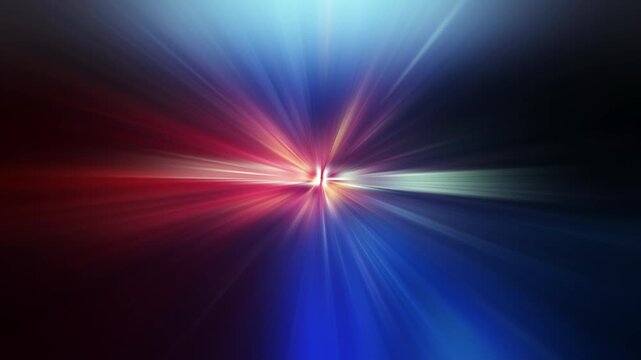 Abstract creative VJ loop colorful radial shine flare light rays for technology and communication background. Speed of multicolored light, neon glowing rays in motion. 