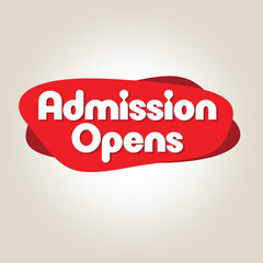 Admission Opens Red Sticker Banner